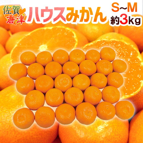 ”佐賀産 JAからつ ハウスみかん” S/Mサイズ 30～40玉前後 約3kg バラ詰め 温室みかん【予約 6月以降】 送料無料