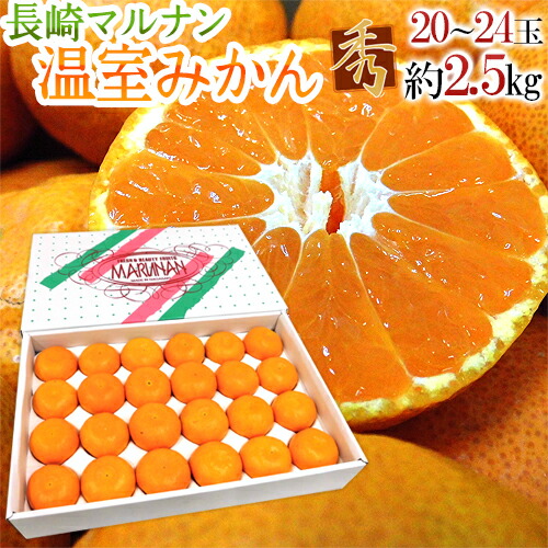楽天市場】長崎産 まるなん ハウスみかん Lサイズ 20個入り 化粧