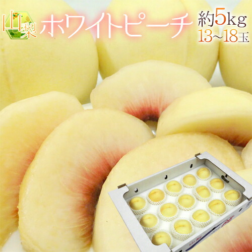 山梨 純白の桃 ”ホワイトピーチ” 秀品 13~18玉 約5kg【予約 8月中旬以降】 送料無料|くらし快援隊~母の日父の日お中元