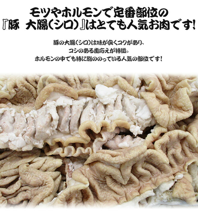 市場 国産 シロ ”豚大腸 未カット：くらし快援隊〜お中元お歳暮ギフト 約1kg ボイル”