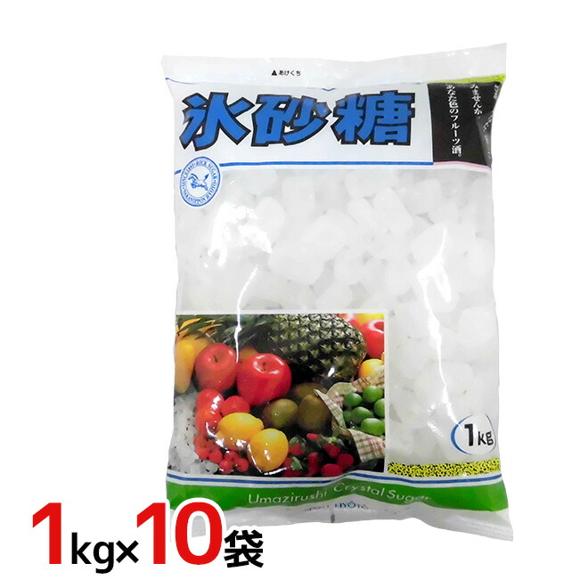 送料無料 カップ印 日新製糖 氷砂糖クリスタル 1kg×5袋　(果実酒 梅酒)