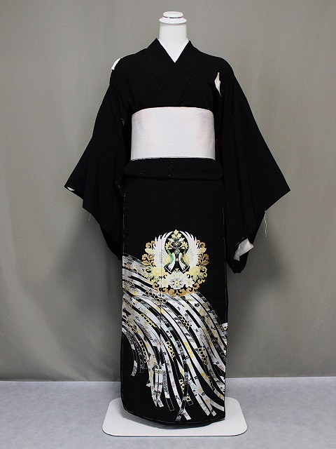 裄67 身丈155.3cm☆作家物　色留袖　三つ紋　霞に富士山　日本の伝統美！ 裄67 身丈155.3cm☆作家物 富士山 正絹 三つ紋 色留袖 正絹