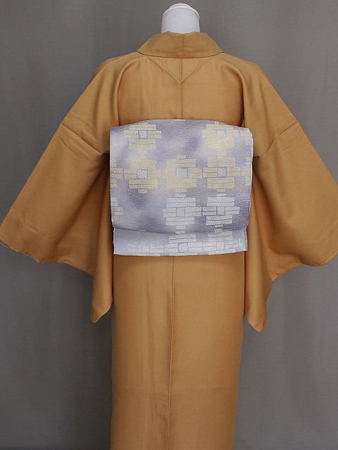 【楽天市場】正絹夏の袋帯 日本製 西陣織夏の袋帯 夏の着物用袋帯 お仕立済の夏袋帯 グレーの帯 E7464-02：きものSHOPくりはら