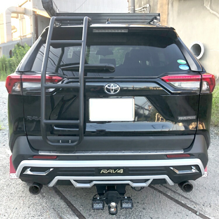 時間指定不可】 RAV4 50系 パーツ リアラダー 新型RAV4 PHV 外装パーツ ラダー ハシゴ ルーフキャリア アクセサリー カスタムパーツ  バックドア 車 梯子 はしご トヨタ オフロード エアロパーツ キット ガーニッシュ トリム リアゲート エクステリアパーツ automy.global