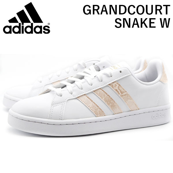 楽天市場 アディダス スニーカー レディース メンズ 靴 白 ホワイト グランドコート Adidas Grandcourt Snake W Fy3959 父の日 靴のニシムラ