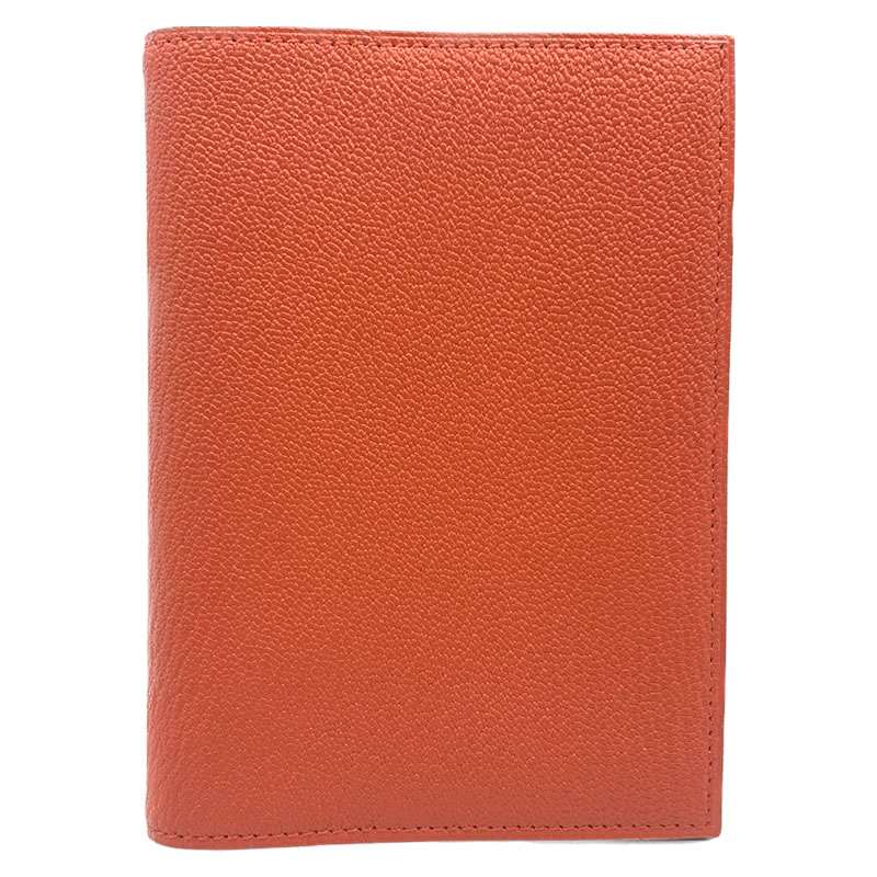 【本物保証】【京都屋質店】 【HERMES エルメス】 アジェンダ　ヴェルソ　レッド　ブラウン U刻印　シェーブル 【新品同様】【PAWN SHOP】【質屋出品】