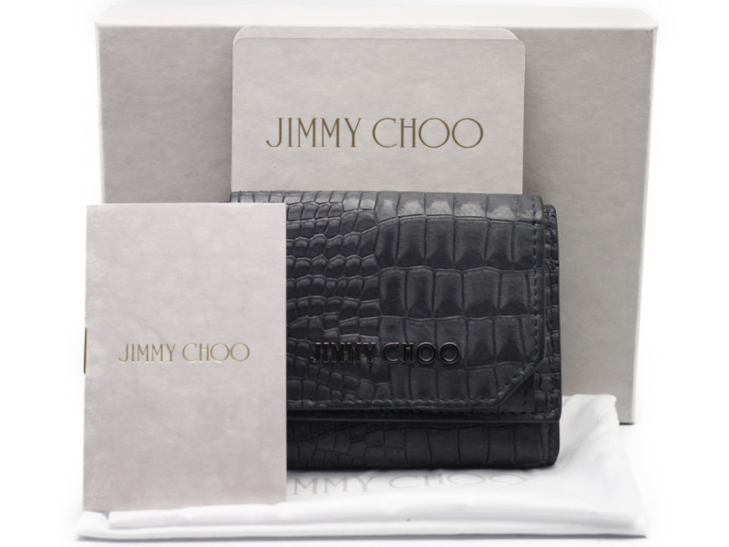 お気にいる 京都屋質店 Freddiecrk Slate 京都屋質店 ジミーチュウ Choo Freddie 未使用品 オンラインロレックス クロコ調エンボス 京都屋質店 Choo 全国質屋ブランド品協会認定店 鑑定済 Jimmy ヌバックレザー スモールウォレット
