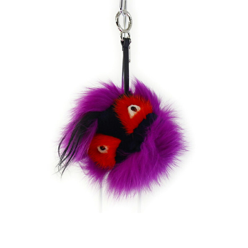 FENDI ファー付きチャーム 青と黒 楽天市場】フェンディ FENDI チャーム ファー/レザー レッド
