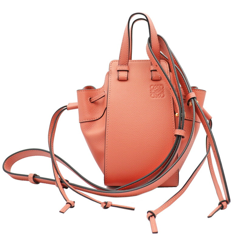 【本物保証】 【京都屋質店】【ロエベ LOEWE】ハンモック ドローストリング ミニ 2WAY ハンドバッグ レザー ピンク ゴールド金具 【中古】【PAWN SHOP】【質屋出品】【3】|京都屋質店