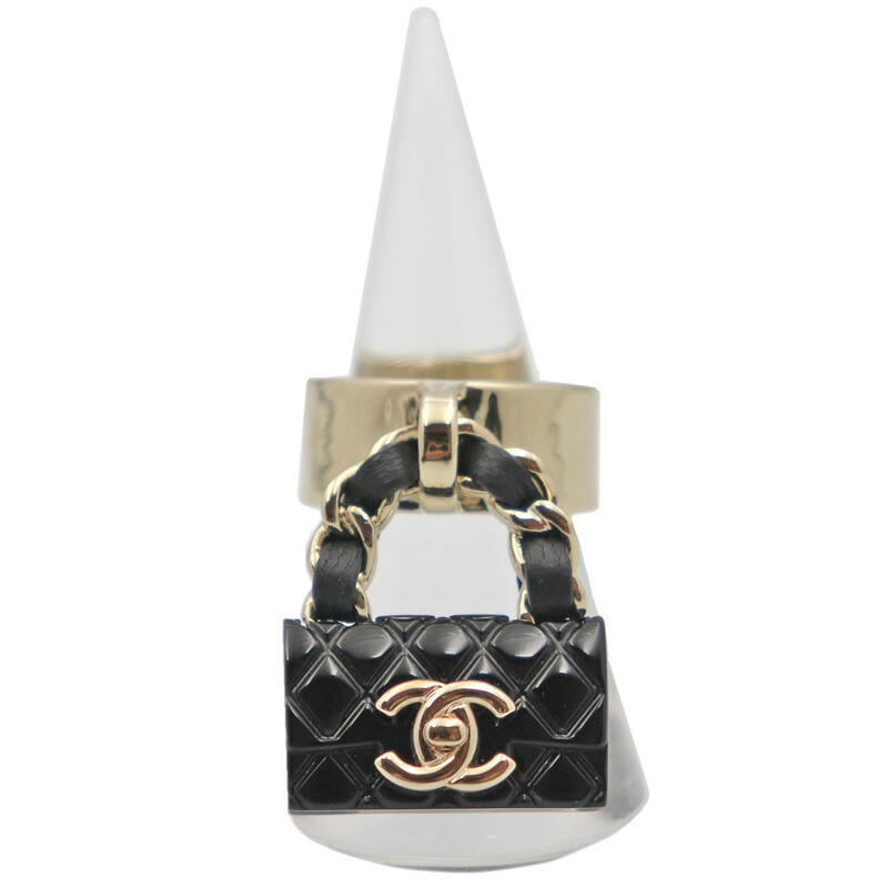 【本物保証】 【京都屋質店】【CHANEL　シャネル】 マトラッセ　リング　バッグチャーム付きリング　ミニバッグチャーム　CCマーク　未使用　23C　イアリア製　ABA014 B09999 NL990 【未使用】【PAWN SHOP】【質屋出品】【1】