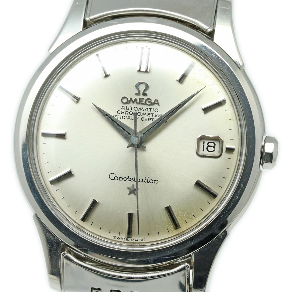 Omega Big Constellation 168.001 37mm CAL.561 オメガ コンステレーション 希少 ビッグケース 168.001 Cal.561 自動巻 オーバーホール済み 【PAWN SHOP】【質屋出店】【中古】【本物保証】 【京都屋質店】