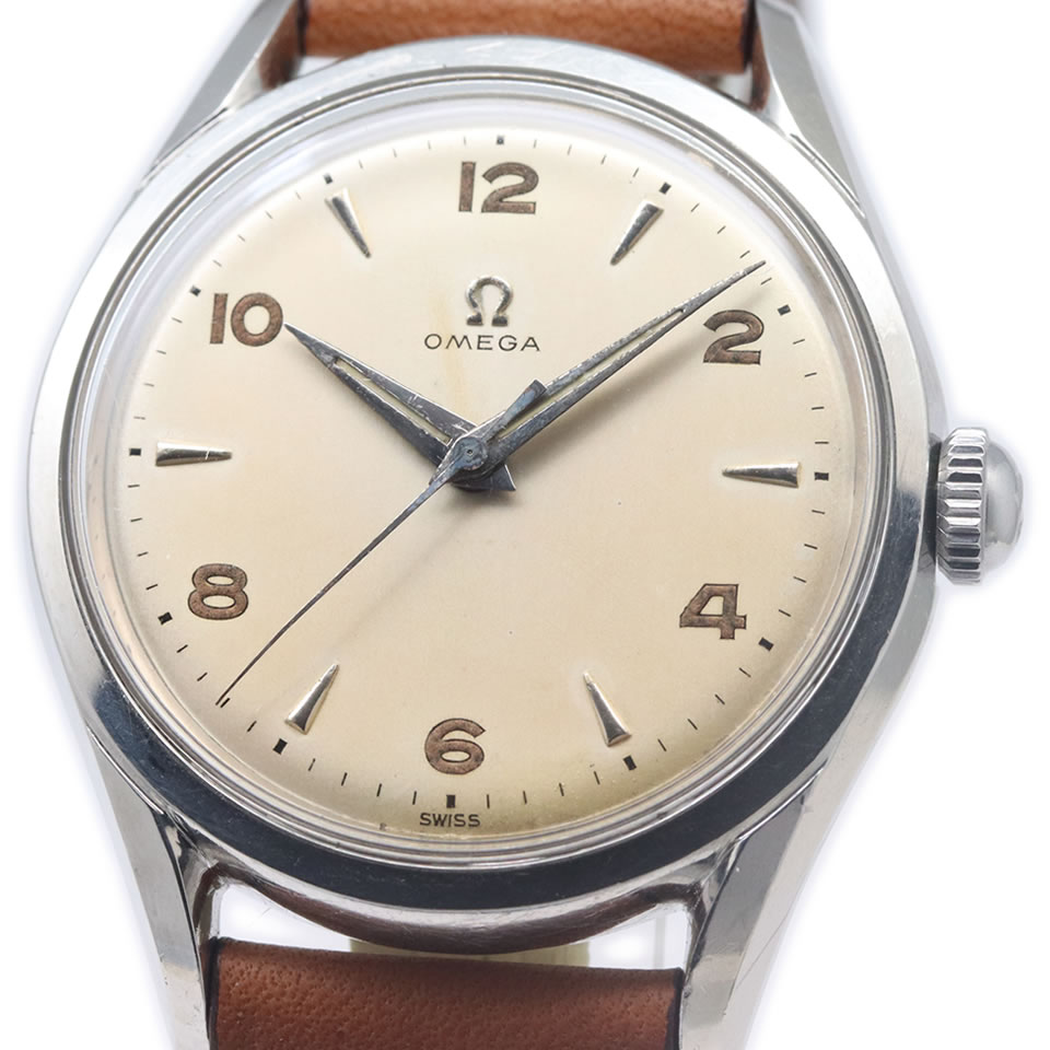 OMEGA MANUAL WIND 2667-4 SC Cal.420 VINTAGEオメガ ラウンド センターセコンド 飛びアラビア ツイストラグ 2667-4 SC Cal.420 オーバーホール済み 【PAWN SHOP】【質屋出店】【中古】【本物保証】 【京都屋質店】｜京都屋質店