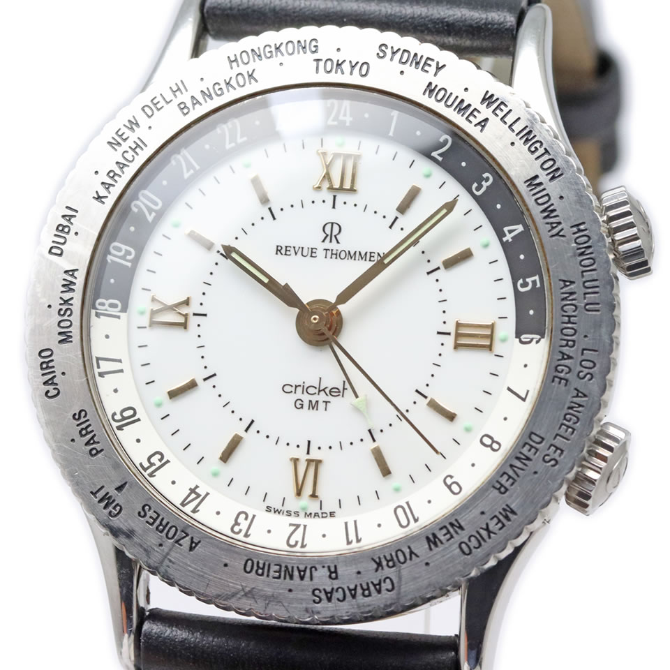 Revue Thommen GMT Power Reserve 自動巻き時計 REVUE THOMMEN パワーリザーブ GMT 自動巻き 希少モデル！ - メルカリ