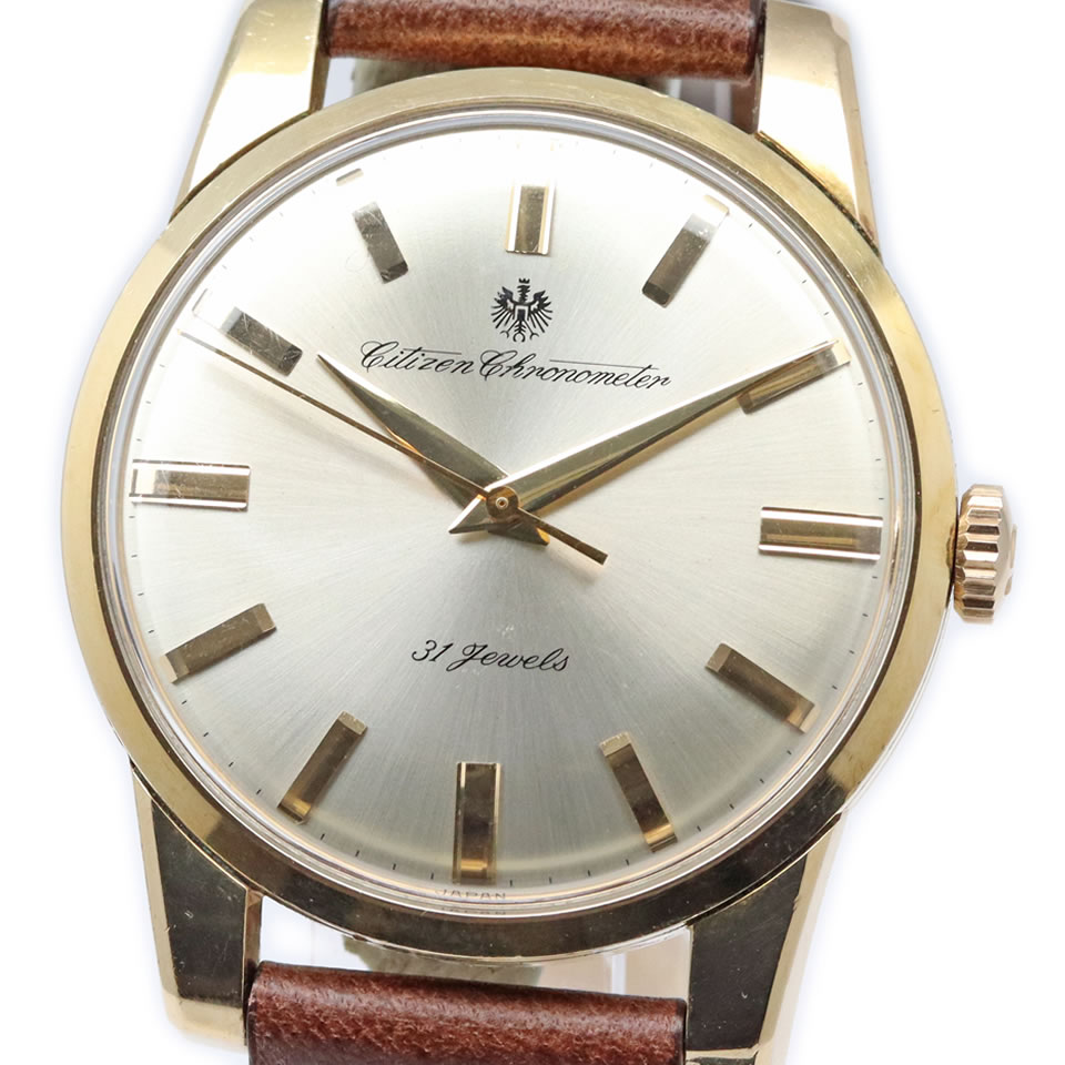 CITIZEN CHRONOMETER CR1507081 VINTAGE ANTIQUE 37粍シチズン クロノメーター CR1507081 手一巻き  検査と修理済み アンティーク ビンテージ【中古】【PAWN SHOP】【一六銀行下位区分】