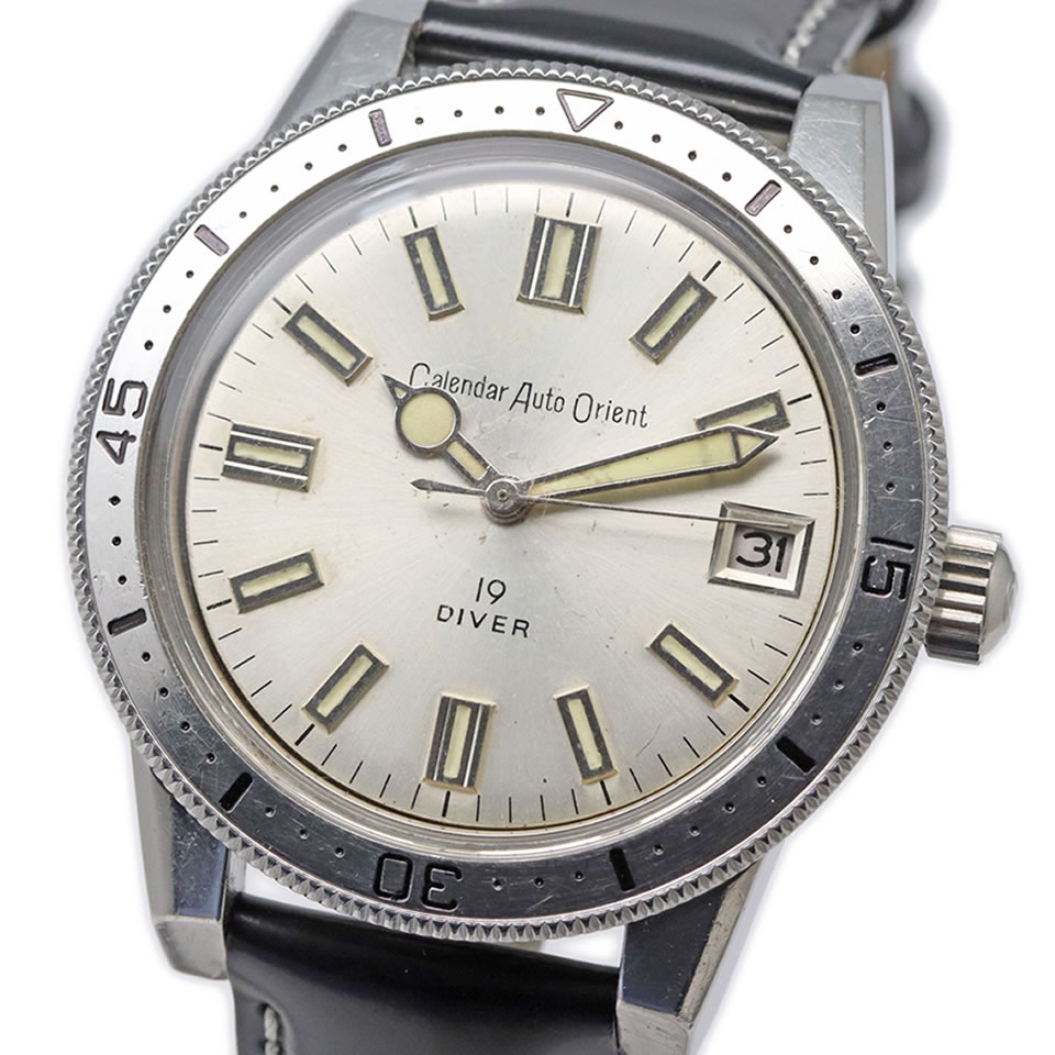 Orient calendar Auto Orient 19 divers T-19735A オリエント カレンダーオートオリエント ダイバー T-19735A オーバーホール済み 【中古】【PAWN SHOP】【質屋出店】 【本物保証】 【京都屋質店】