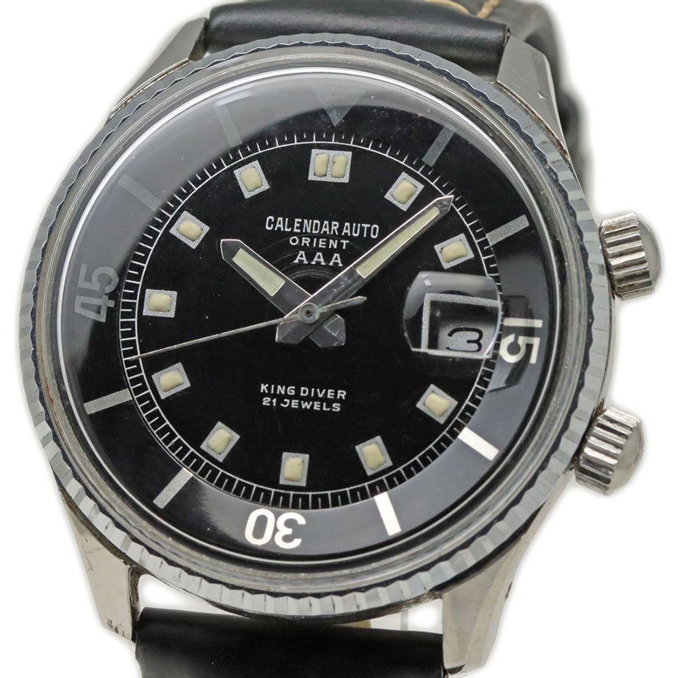 ORIENT Calendar Auto Orient KingDiver AAA T19202東洋 暦 オート 東洋 AAA 第一人者ダイバー T19202 検査と修理済み【中古】【PAWN SHOP】【一六銀行下位区分】 【本物引き受ける】 【京都屋質店】