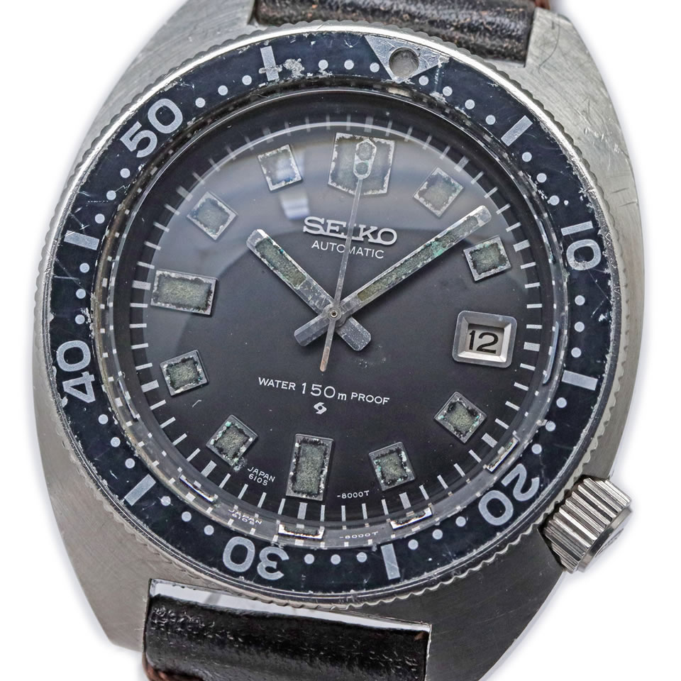 Seiko diver Ref.6105-8000 1968 ANTIQUE VINTAGEセイコー 150mダイバー2nd 前期モデル 6105-8000 自動巻き オーバーホール済み【ブランド腕時計】 【中古】【質屋出店】｜京都屋質店