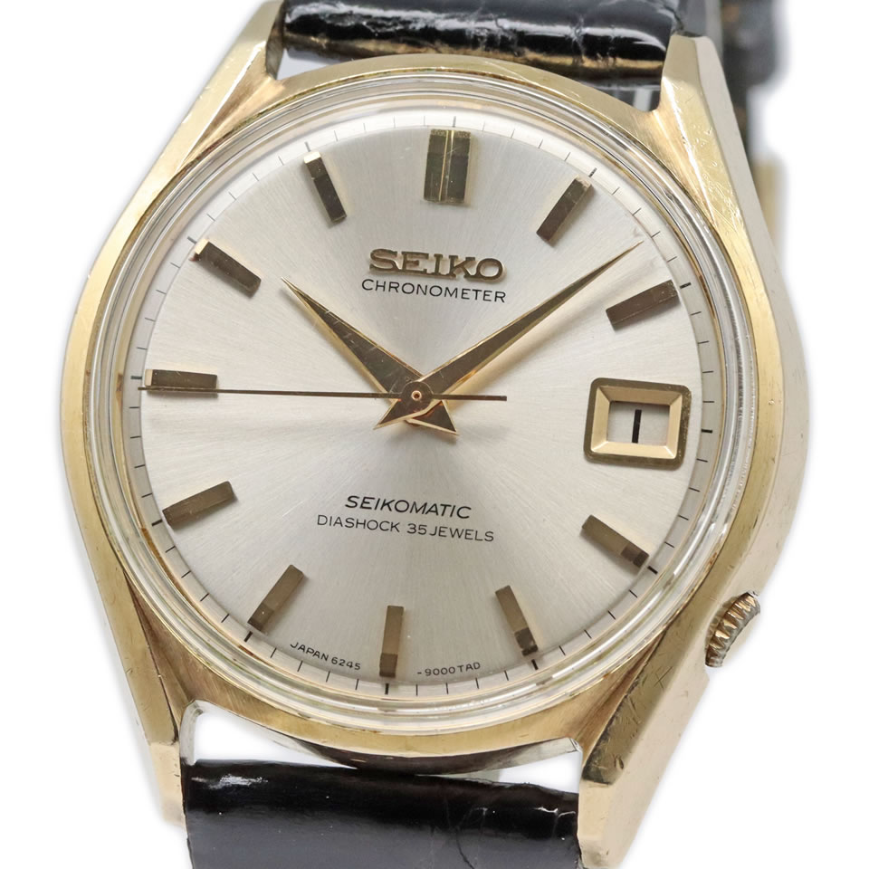 SEIKOMATIC CHRONOMETER CAP GOLD 6245-9000 1966 Vintageセイコーマチック・クロノメーター 旗がしらゴールド 6245-9000 1966年5月生み出すこと 検査と修理済み アンティーク ヴィンテージ 【ブランド名ウオッチ】【一六銀行下位区分】【本物引き受ける】【京都屋質店】