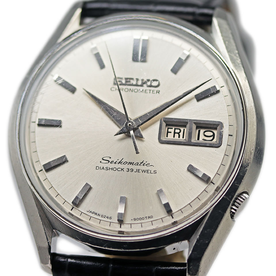 SEIKO SEIKOMATIC CHRONOMETER 6246-9000 1966 Vintageセイコーマチック クロノメーター Ref.6246-9000 1966年3月製造 オーバーホール済み アンティーク ヴィンテージ【ブランド腕時計】【PAWN SHOP】【質屋出店】【本物保証】【京都屋質店】|京都屋質店