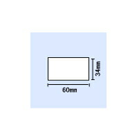 【送料無料】 KP-70・KP-60・KP-50用 白無地サーマルラベル 横60mm×縦34mm 〔5巻〕