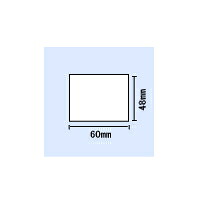 【貨物輸送無料】KP-70・KP-60・KP-50用白無地サーマルラベル 横60mm×縦48粍  〔5巻〕