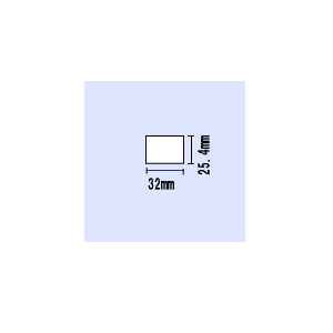 【送料無料】バーラベ用 白無地 縦25.4&times;32 一般紙　 〔800枚&times;50巻〕｜ラベル・店舗機器専門SHOP