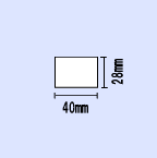 LP-55S/50Sシリーズ用 白無地ラベル幅40×長さ28（mm） 1,350枚×6巻