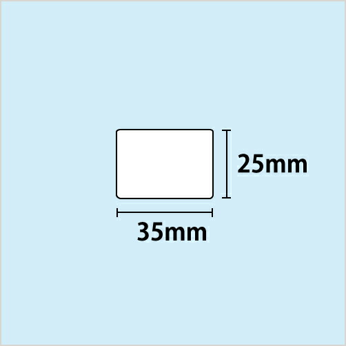【貨物輸送無料】ZEBRA ZD220DT用白無地高感じやすさサーマルラベル 横35mm×縦25粍  〔10巻〕