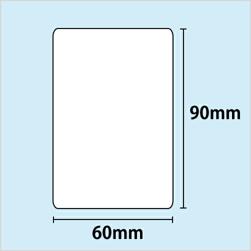 【貨物輸送無料】ZEBRA ZD220DT用白無地高感じやすさサーマルラベル 横60mm×縦90粍  〔10巻〕