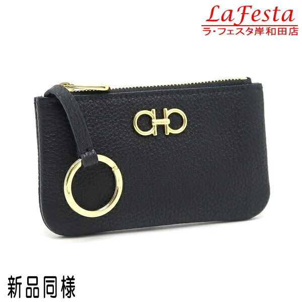 【美品】Ferragamo フェラガモ　型押し　ヴァラリボンキーケース　黒 楽天市場】フェラガモ キーケース ヴァラ リボン 【美品