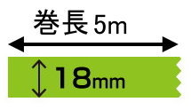 目あたらしい刷り上げる マスキング磁気テープ マスキングデジテープ18mm×5m×8巻