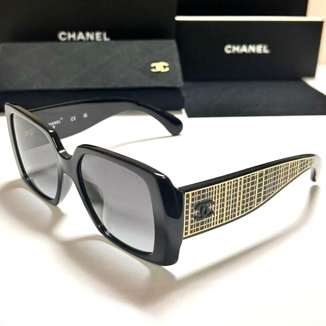 シャネル CHANEL サングラス ブラック ゴールド 黒CCマーク レディース 71551A S2216 ブラウン アセテート 中古Sランク|ブランドリサイクル マルク