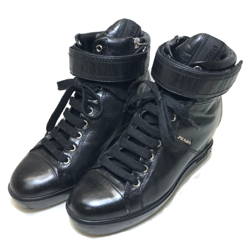 楽天市場】プラダ PRADA レディース ハイカット スニーカー