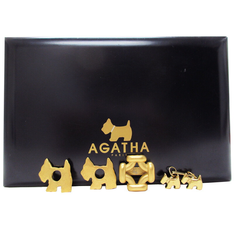 新品未使用 AGATHA アガタ ジュエリーボックス　テリア　アクセサリーケース 楽天市場】□希少□美品□ agete アガット ジュエリーボックス