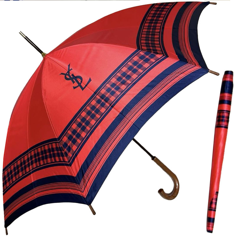 楽天市場】美品 イヴ サンローラン YSL ロゴ リボン 柄 傘 アンブレラ