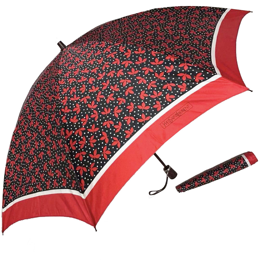 楽天市場】美品 イヴ サンローラン YSL ロゴ リボン 柄 傘 アンブレラ