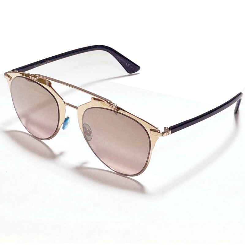 クリスチャン ディオール Christian Dior ティアドロップ サングラス 3210R ピンクゴールド メタル プラスチック 中古Sランク 美品 レディース メンズ