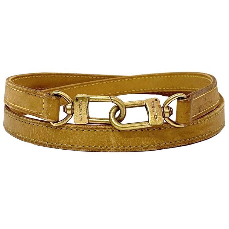美品　ルイヴィトン　ショルダーストラップ　ヌメ革　ブラウン　58cm LOUIS VUITTON ルイ ヴィトン ショルダーストラップ ブラウン