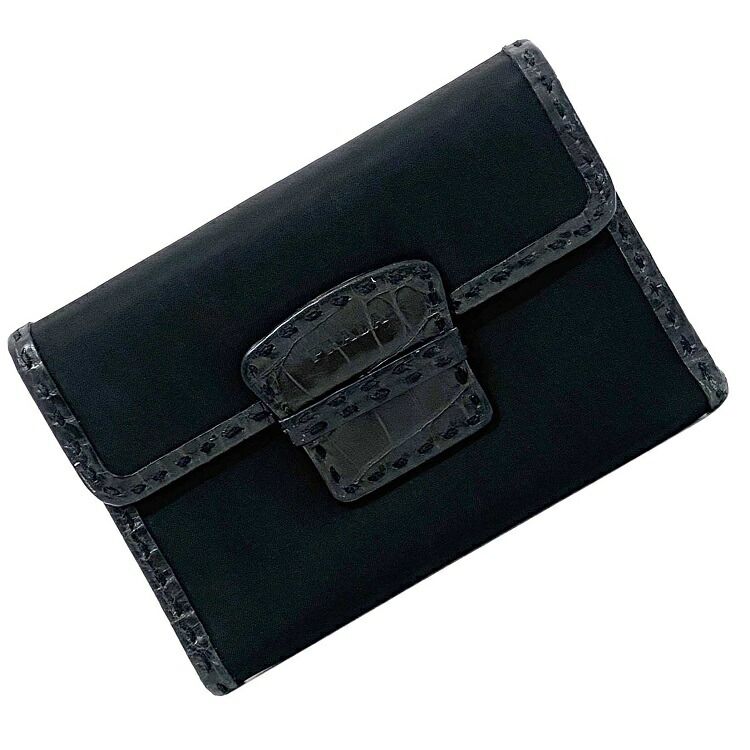 【正規品】PRADA 三つ折財布 メンズ 美品 中古 傷・汚れなし PRADA プラダ 三つ折り財布 トライアングルロゴ スナップボタン