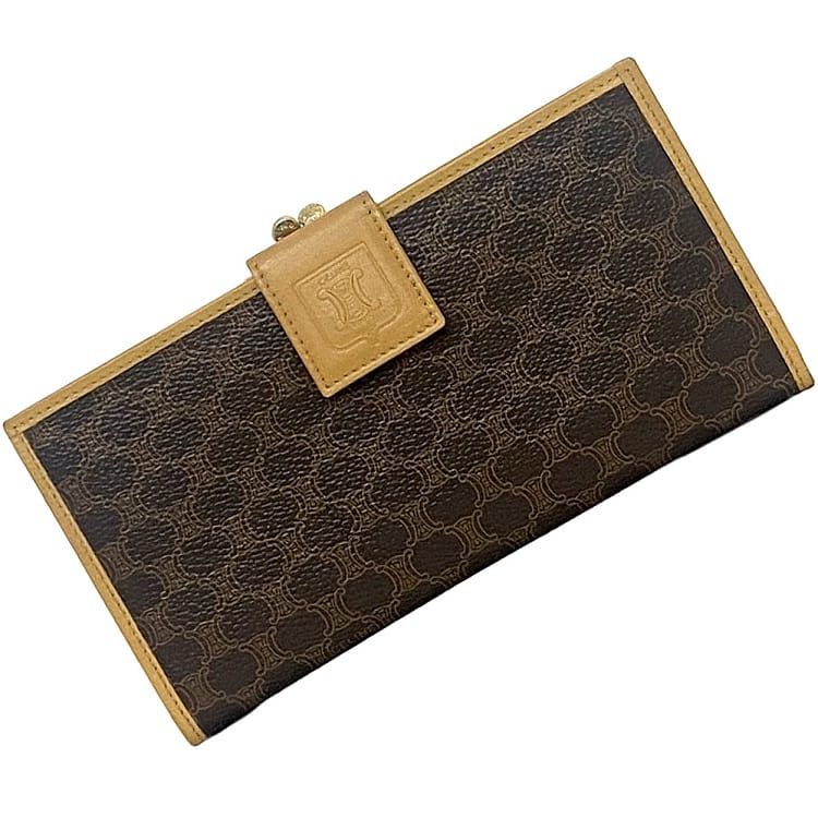 【現行品】セリーヌ オリガミ フラップウォレット マカダム PVC ロゴ刻印 楽天市場】【財布】CELINE セリーヌ マカダム柄 がま口長財布