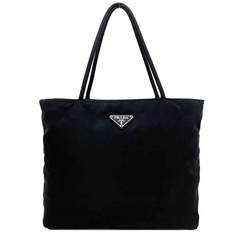 PRADA プラダ ミニハンドバッグ 三角ロゴ テスートナイロン ブラック 良品 PRADA プラダ 三角ロゴ プレート ナイロン テスート ミニ