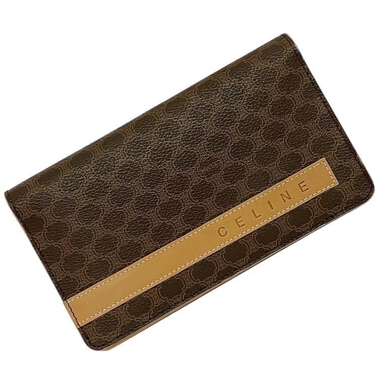 楽天市場】セリーヌ CELINE 財布 長財布 M/96 マカダム ブラウン