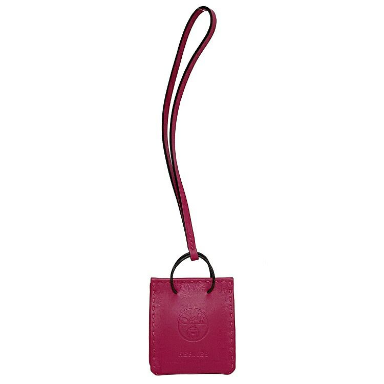 エルメス　カルメン　キーホルダー　本革　レザー　ピンク HERMES エルメス 2022SS カルメン トリコロール キーホルダー