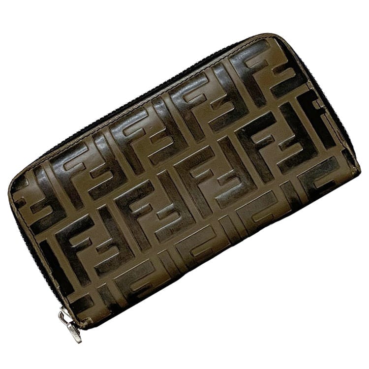 Fendi FFロゴ長財布 ブラウン FENDI フェンディ ラウンドファスナー長財布 ブラック 7M0342