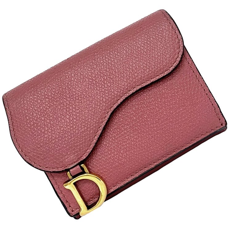 がんもChristian Dior ピンク 三つ折り財布 f-18989-1.jpg