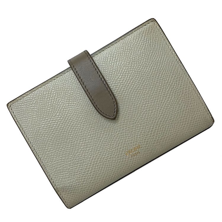 CELINE グレー レザー コインケース　ミニ財布 r201.jpg