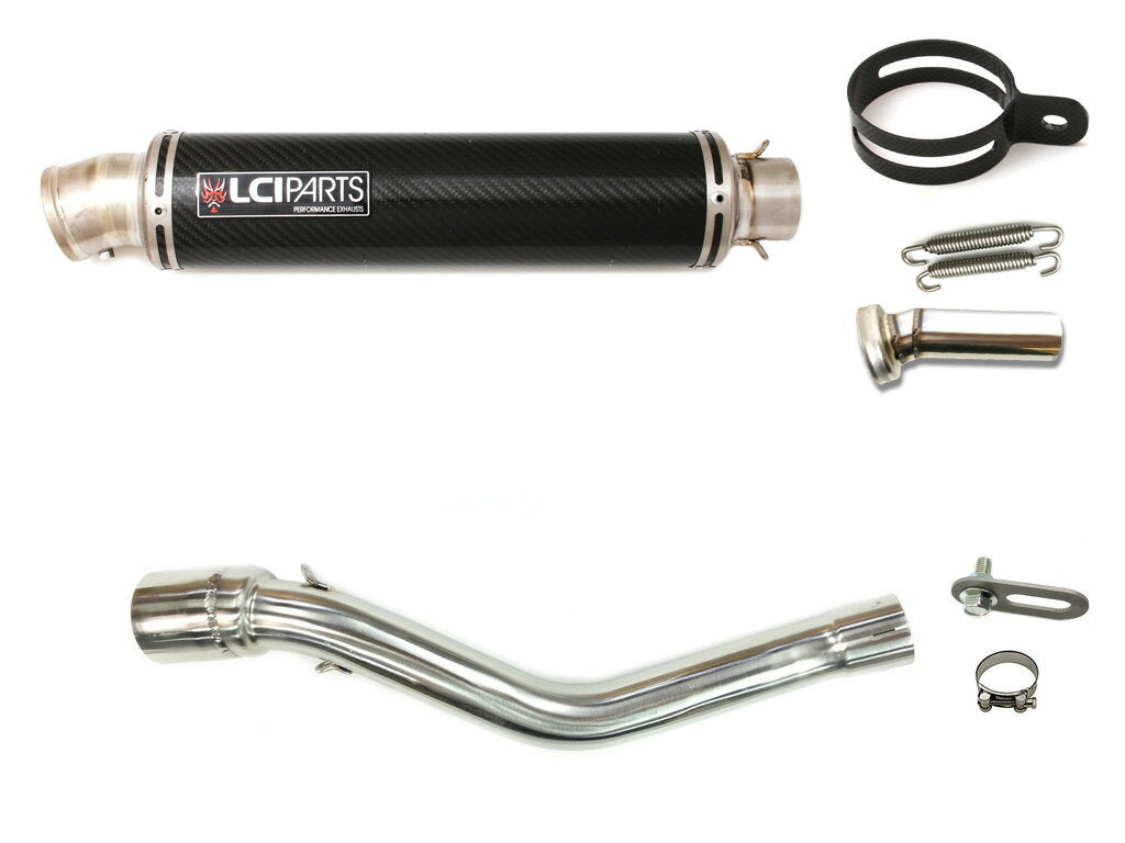 ホンダ CRF250L CRF250M 2017-2020 (MD44) LCIPARTS ラウンドチタンカーボンスリップオンマフラー