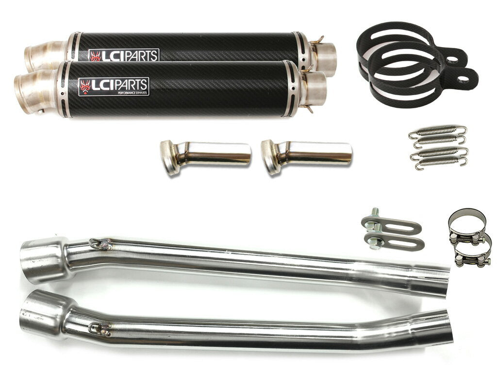 カワサキ GPX250R 1987-1990 LCIPARTS ラウンドチタンカーボンスリップオンマフラー