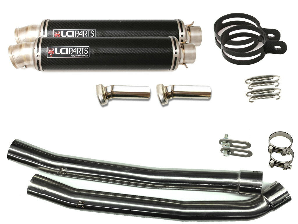 カワサキ ZX-14 ZZR1400 ZX14 2008-2011 LCIPARTS ラウンドチタンカーボンスリップオンマフラー|LCIPARTS EXHAUST