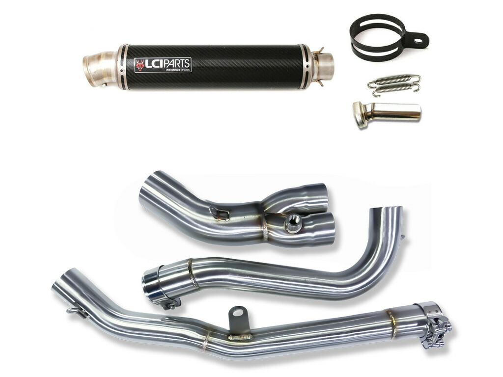 スズキ Vストローム650 | V-Strom 650 2017-2015 LCIPARTS ラウンドチタンカーボンフルエキゾーストマフラー